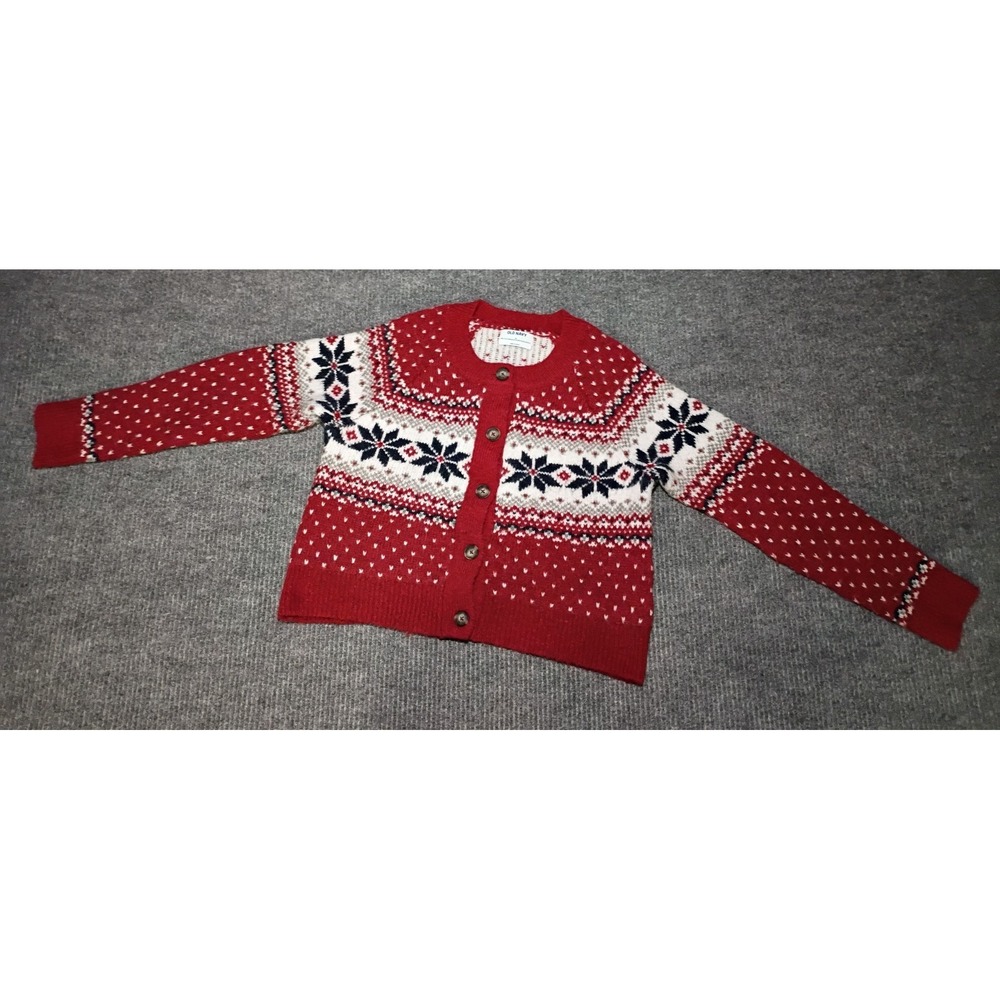Old Navy Women's Fair Isle Snowflake Knit Sweater Holiday Christmas Size Medium